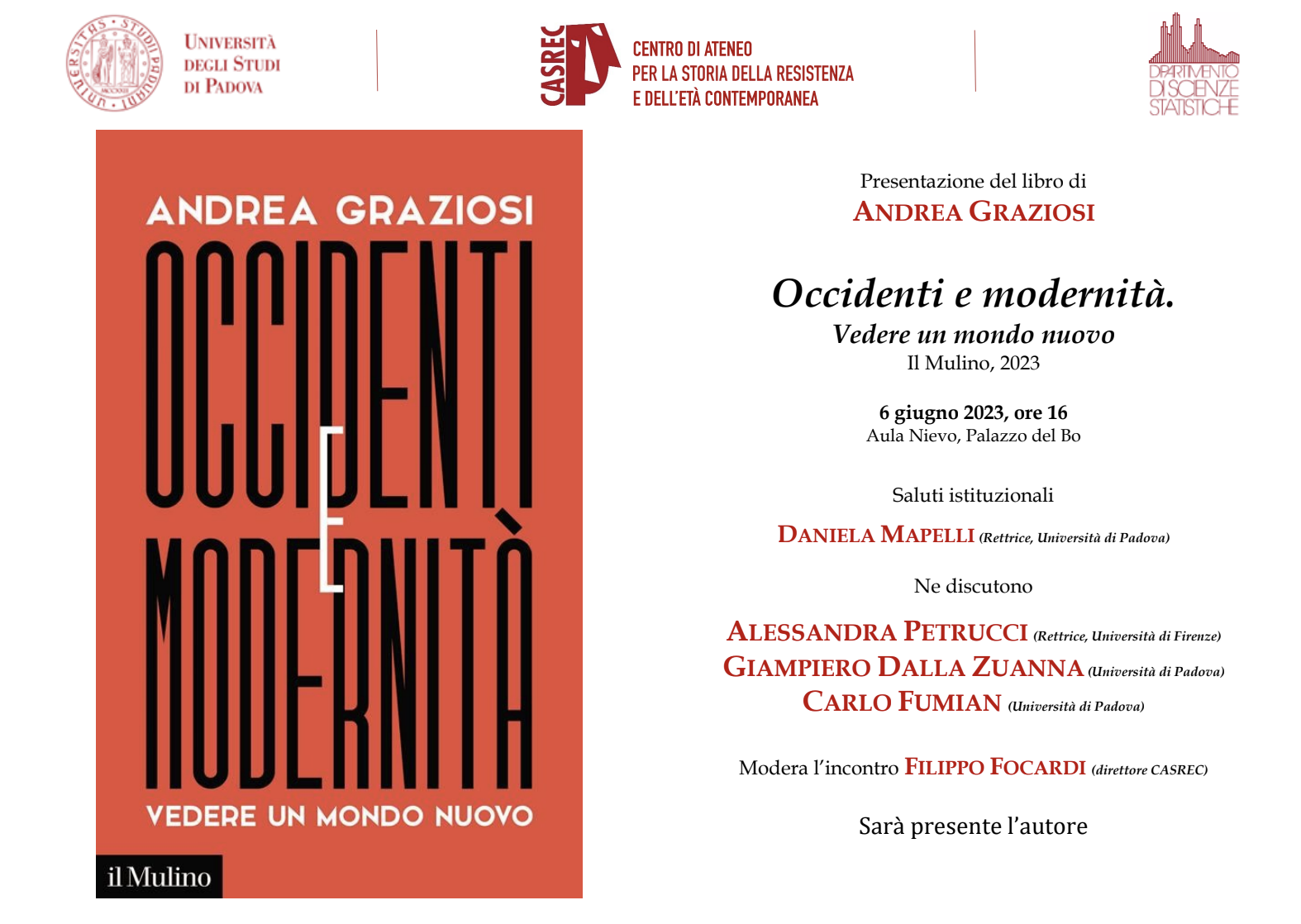 Presentazione del libro: "Occidenti e Modernità. Vedere un mondo nuovo"